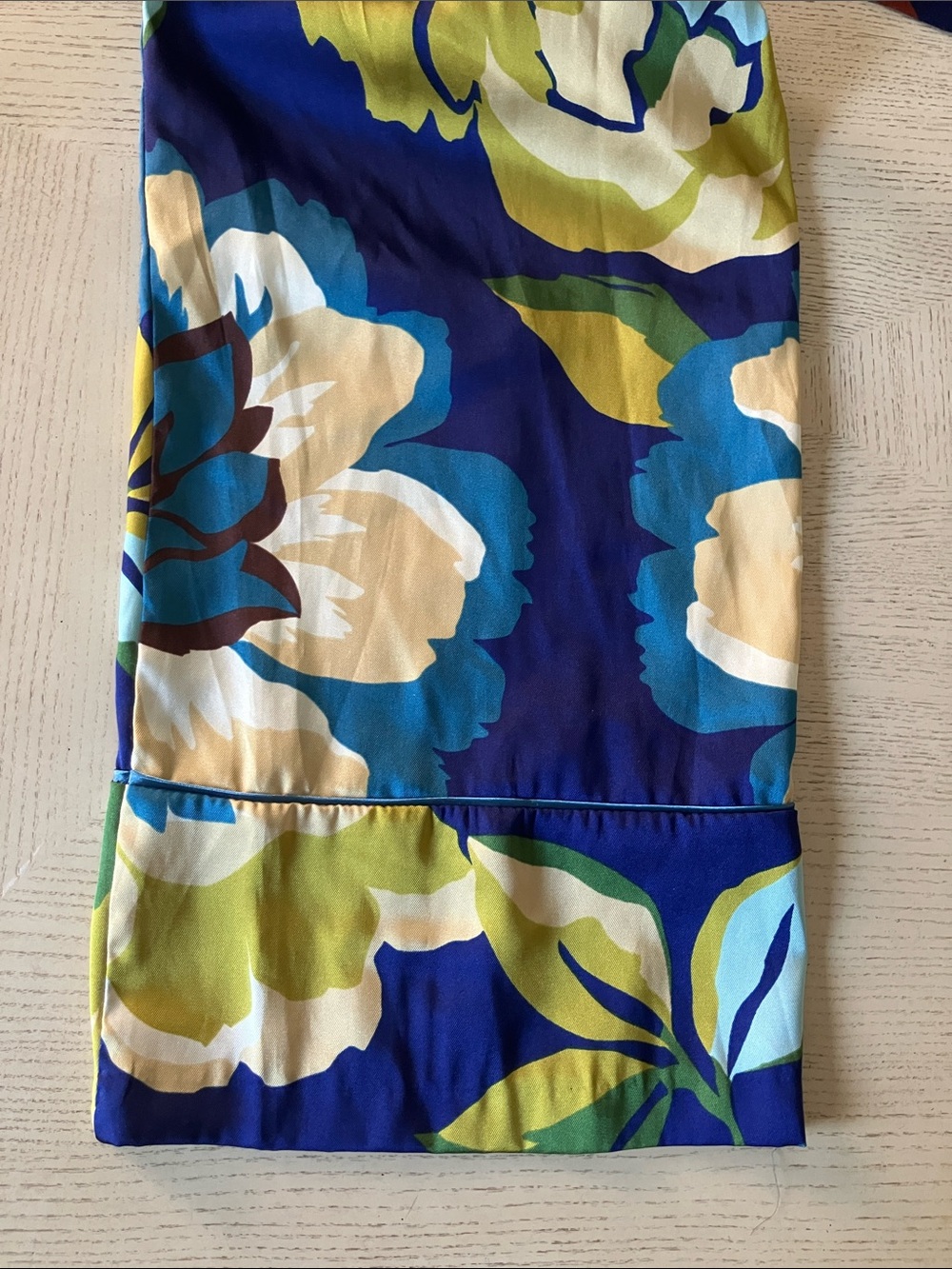 Zara Bold Floral Wide-Leg Jumpsuit in Blue, Green and Cream - Picture 10 of 13